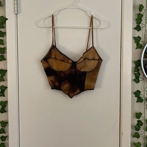 bleached look tank top